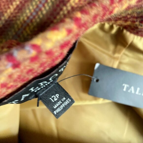NWT Talbots Wool Blend Striped Warm Winter Fall Skirt 12P - Picture 7 of 7